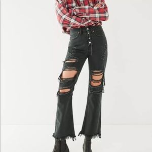 BDG Kick Flare High-Rise Cropped Jean – Button Fly